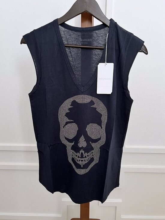 Zadig & Voltaire Tops - NWT - Zadig & Voltaire Brooklyn Strass T-shirt - Marine💙